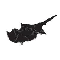 Cipro carta geografica icona vettore