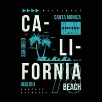 Santa monica spiaggia California grafico disegno, tipografia vettore illustrazione, moderno stile, per Stampa t camicia