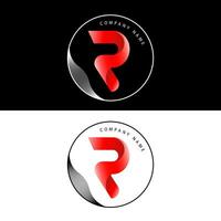 r lettera marchio logo design vettore