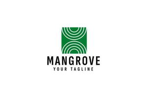 mangrovia albero logo vettore icona illustrazione