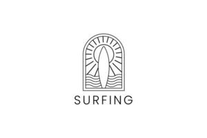 tavola da surf logo vettore icona illustrazione