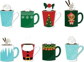 Natale tazze sublimazione per Natale vettore