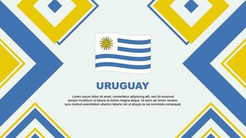 Uruguay bandiera astratto sfondo design modello. Uruguay indipendenza giorno bandiera sfondo vettore illustrazione. Uruguay indipendenza giorno