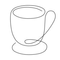 vettore illustrazione di tazza di tè o coffe piatto design.