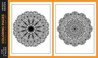 adulto mandala colorazione pagine fascio impostato per colorazione interni vettore