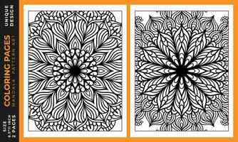 adulto mandala colorazione pagine fascio impostato per colorazione interni vettore