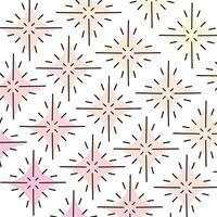 rosa stella forme schizzi mano disegnato sfondo vettore illustrazione