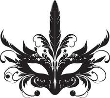 maschera tatuaggio design illustrazione nero colore 6 vettore