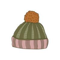 bambini disegno cartone animato vettore illustrazione bobble cappello isolato su bianca sfondo