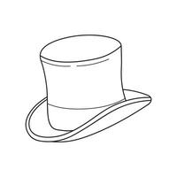 mano disegnato bambini disegno cartone animato vettore illustrazione superiore cappello isolato su bianca sfondo