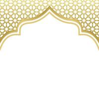d'oro islamico cancello sfondo disegno, lusso islamico sfondo con copia spazio modello vettore