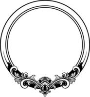 cerchio ornamento telaio vettore illustrazione
