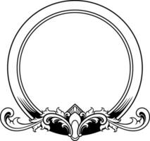 cerchio ornamento telaio vettore illustrazione
