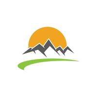 logo icona di montagna vettore