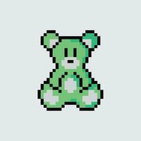 pixel arte orsacchiotto orso vettore illustrazione