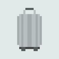 un' pixel stile illustrazione di un' valigia vettore