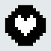 pixel cuore icona vettore
