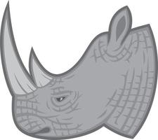 icona della testa di rinoceronte vettore