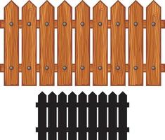 disegno di recinzione in legno vettore