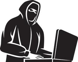 icona hacker informatico vettore