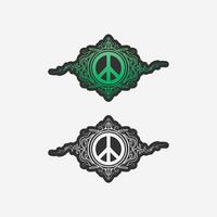 pace logo e design vettore illustrazione concetto design