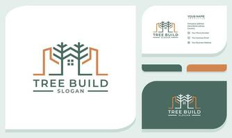 minimo e semplice Casa icona vettore logo con bellissimo pianta albero fiore, biologico Casa, Villetta foresta design e attività commerciale carta