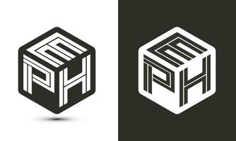 ef lettera logo design con illustratore cubo logo, vettore logo moderno alfabeto font sovrapposizione stile.