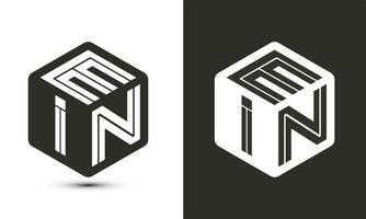 Ein lettera logo design con illustratore cubo logo, vettore logo moderno alfabeto font sovrapposizione stile.
