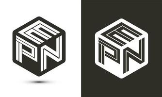 epp lettera logo design con illustratore cubo logo, vettore logo moderno alfabeto font sovrapposizione stile.