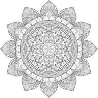 mandala fiore per adulto colorazione libro. vettore