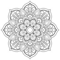 mandala fiore per adulto colorazione libro. vettore