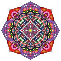 mandala fiore colore vettore Immagine.