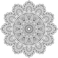 mandala fiore per adulto colorazione libro. vettore