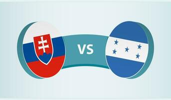 slovacchia contro Honduras, squadra gli sport concorrenza concetto. vettore