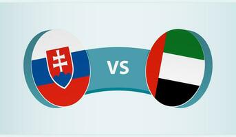 slovacchia contro unito arabo emirati, squadra gli sport concorrenza concetto. vettore