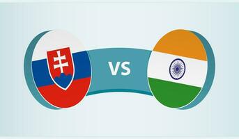 slovacchia contro India, squadra gli sport concorrenza concetto. vettore
