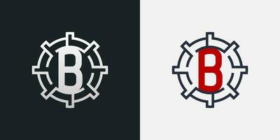 B logo design. pulito e moderno lettera B logo nel il giro forma vettore