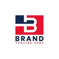 americano lettera B logo disegno, iniziale politico e patriottico B logo modello vettore