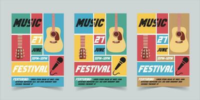 retrò stile musica Festival aviatore manifesto modello design. vecchio musica Vintage ▾ stile aviatore vettore