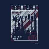 Manhattan nuovo York urbano strada, grafico disegno, tipografia vettore illustrazione, moderno stile, per Stampa t camicia