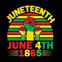 juneteenth maglietta design vettore