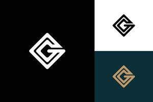 lettera g monogramma vettore logo design