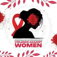 internazionale giorno per il eliminazione di violenza contro donne sociale media inviare bandiera modello vettore