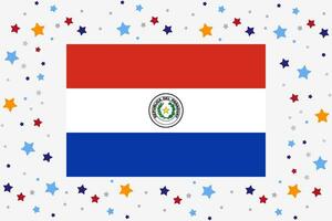 paraguay bandiera indipendenza giorno celebrazione con stelle vettore