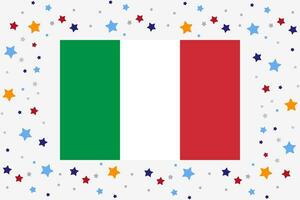 Italia bandiera indipendenza giorno celebrazione con stelle vettore