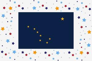 alaska bandiera indipendenza giorno celebrazione con stelle vettore