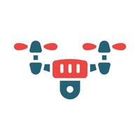 Quadrocopter vettore glifo Due colore icone per personale e commerciale uso.
