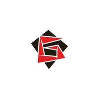 lettera g origami Giappone stile carta logo vettore