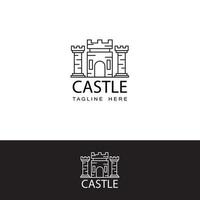 vettore di progettazione del modello dell'icona del logo del castello