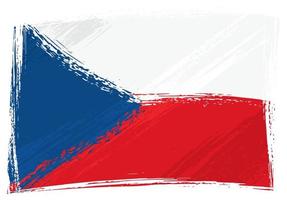 bandiera della repubblica ceca grunge vettore